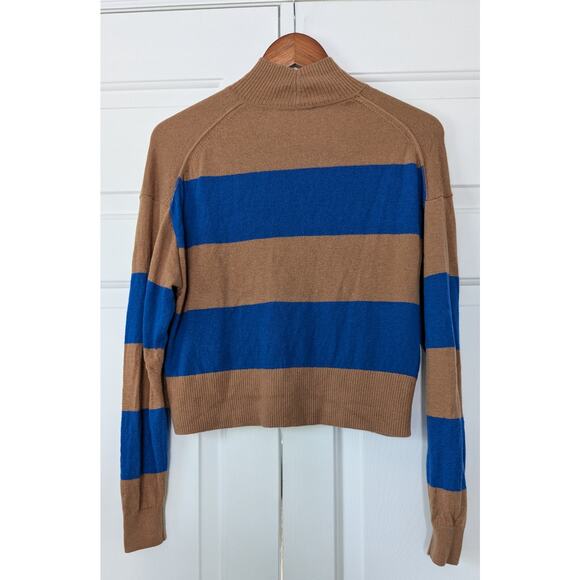 Everlane Striped Luxe Merino Wool Mock Neck Sweater - Picture 7 of 8